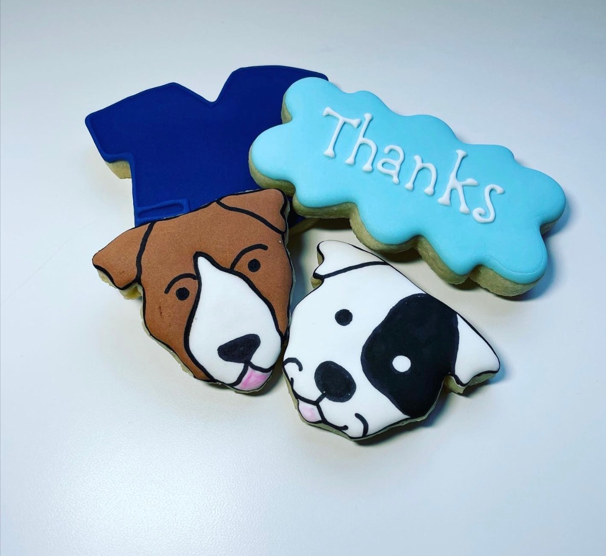 Custom dog portrait cookies