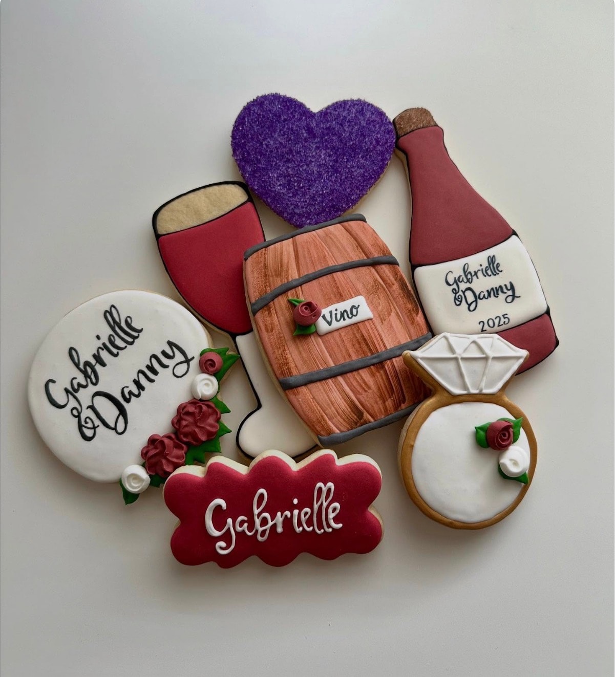 Wine barrel engagement cookies